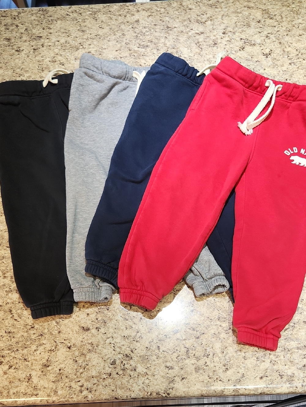 Old Navy Kids' Red, Navy, Gray & Black Sweatpant Set - Logo Graphic Joggers